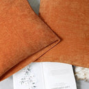 CaliTime Fall Throw Pillow Covers Decorative 20 X 26 Inches Pack of 2 Cozy Chenille Standard Pillow Shams Cases for Couch Sofa Bed Living Room Home Burnt Orange by CozyNest Decor