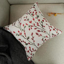 YOUR SMILE Christmas Red Classical Embroidery Jacquard Teal Leaf Pattern Square Decorative Throw Pillow Case Cushion Cover 18 x 18 inch by CozyNest Decor