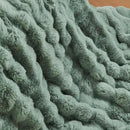 Lotus Karen Faux Fur Throw Blanket Sage Green - Big Bubble Rabbit Fluff Blanket for Couch Bed Sofa,Softest Fluffy Fuzzy Cozy Blanket,Plush Thick Furry Shaggy Warm Blankets for Women,108x90 Inches by CozyNest Decor