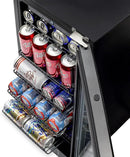 Newair 24" Wine and Beverage Refrigerator 20 Bottle and 70 Can Capacity, Built-in or Freestanding Cooler, Dual Zone Fridge in Stainless Steel with Splitshelf by CozyNest Decor