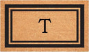 Calloway Mills 152963048T Black Border 30" x 48" Monogram Doormat Letter (T) by CozyNest Decor
