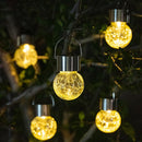 GIGALUMI 8 Pack Solar Outdoor Lights, Solar Hanging Lights for Christmas Decoration-Cracked Glass Solar Lights Outdoor Waterproof for Garden, Yard, Fence, Tree（Warm White） by GreenHaven Gardens