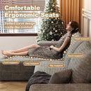 108" Sectional Couches for Living Room Modern Modular Sofa with L-Shape Couchs Upholstered Boneless Couch Deep Seat Sectional Couch with Chaise (Grey, Left Facing Chaise+2Seaters) by CozyNest Decor