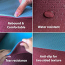 Extra Thick Exercise Yoga Mat with Strap - 2/5 Inch (10MM), Non-Slip Workout Mat for Yoga, Pilates, and Floor Exercises by TinyTreasures Baby Boutique