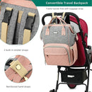 Diaper Bag Backpack, Diaper Bags for Baby Girls Boys, Baby Bags for Moms Dads, Nappy Changing Bag with Insulated Pockets,Multi-functional Waterproof Backpack with Stroller straps-Pink by TinyTreasures Baby Boutique