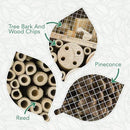 Premium Weatherproof Insect Hotel - Durable Bug House, Bee Home Box for Garden - Ideal Habitat for Bees, Ladybirds, Butterflies - Enhance Biodiversity & Eco-Balance by GreenHaven Gardens