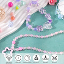 Assorted 180-240PCS Acrylic Beads For Bracelet Making, Flower Bow Butterfly Candy Gummy Bear Kawaii Aesthetic Bracelet Charms,Cute Beads For Jewelry Making DIY Necklace Keychain Phone Charm by TinyTreasures Baby Boutique