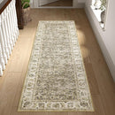 jinchan Runner Rug 2x6 Washable Hallway Runner - Vintage Floral Non Slip Low-Pile Soft Thin Kitchen Rug Distressed Carpet for Farmhouse Bedroom Entryway Laundry Room(2x6ft,Taupe) by TinyTreasures Baby Boutique