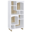 Geilys - 8 Shelf Bookcase With Arch Details - White by HouseOfZazla