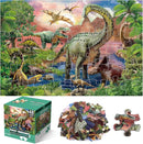 Jumbo Floor Puzzle for Kids,48 Piece Forest Dinosaur Large Jigsaw Puzzles, Fun Educational Preschool Learning Toy for Toddlers Ages 3-5,Gift for Boy Girl Ages 4-8 by TinyTreasures Baby Boutique