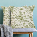 CXMEIFLY Sage Green Floral Leaves Chinoiserie Decorative Throw Pillow Covers Set of 2, 18x18 Inch, Perfect for Living Room, Bedroom, Outdoor Gardens by CozyNest Decor