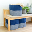 NaturalCozy 13x15x13 Kallax Storage Cubes Bins, 3 Pack | Cotton Rope Cube Storage Bin Woven Baskets for Organizing | Kallax Insert Storage Baskets for Shelves Organizer, Kids Toy, Closet Baby Nursery by TinyTreasures Baby Boutique
