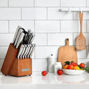 McCook® Knife Sets, German Stainless Steel Kitchen Knife Block Sets with Built-in Sharpener by CozyNest Decor
