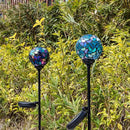 VCUTEKA Solar Garden Decorative Lights Outdoor, Mosaic Solar Light Waterproof LED Pathway Stake Light for Landscape Patio Yard Deck Walkway Decoration, 2 Pack （Blue&Purple） by CozyNest Decor