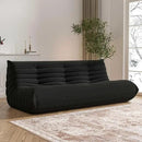 Big Bean Bag Chairs for Adults, 3 Seater Large Bean Bag Chair Sofa, Fireside Chair Lazy Sofa Chair with High Density Comfortable Foam, Modern Bean Bag for Living Room, Bedroom, Office (Black) by CozyNest Decor