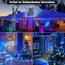 33ft 100 LED Christmas Lights Outdoor - 8 Modes Christmas String Lights Clear Wire with Time Memory, Waterproof Plug in Fairy String Lights for Indoor Outdoor Home Party Garden Decoration, Blue by GreenHaven Gardens