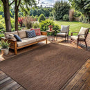 Washable Indoor Outdoor Rug Weather Resistant Carpet Modern Solid for Porch Deck Balcony Backyard Patio Rug 8x10 Gold Brown by CozyNest Decor