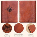 Personalized passport holder for travel- Premium genuine Leather passport Cover with Monogram, Name, Date, and Photo - Made in USA customized gifts for Women, Men, and family by TinyTreasures Baby Boutique