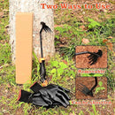 Weed Removal Tool, Portable Garden Weeder Tool，2024 New Manganese Steel Weed Puller Tool with Rubber Handle for Vegetable Gardening Garden Yard Farm Farm Planting & Uprooting Weeding Tool (Black) by GreenHaven Gardens