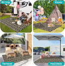 HEBE Outdoor Rug Waterproof 5x8, Reversible Plastic Straw Rug RV Camping Rug, Indoor Outdoor Patio Mat Clearance, Outside Carpet for Porch,Deck,Camper,Balcony,Backyard,Picnic by GreenHaven Gardens
