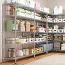 REIBII 58" W 5 Tier Heavy Duty Wire Shelving Unit with Adjustable Shelves - 1400LB Metal, Chrome - 58" W x 59" H x 13.8" D - Garage, Pantry, Kitchen by CozyNest Decor