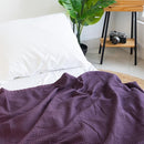 Salt Earth GOTS Certified 100% Organic Cotton Throw Blanket, 108"X90" Blankets & Throws for Bed, Throw Blanket for Couch,Modern & Cozy Blanket, All Season Waffle Blanket, Soft Blanket (Plum Perfect) by TinyTreasures Baby Boutique