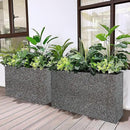 Metal Planter Box Rectangular Planter, 35.5" Lx 10" Wx 28" H Terrazzo Pink Large Planters with Drainage Holes, Galvanized Steel Tall Planters for Patio/Porch by GreenHaven Gardens