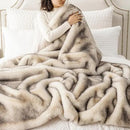 BATTILO HOME Luxury Fluffy Faux Fur Throw Blanket, Cozy Soft Warm Fur Blanket for Couch, Sofa, Chair, Bed, Plush Fuzzy Fur Throws with Long Pile & Brushed Tips, 50"x60" by CozyNest Decor