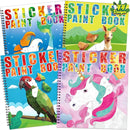 90shine 4PCS Sticker Books for Kids Ages 4-8 Sea-Maid Horned Horse Zoo Pet Themed Designs Party Gift Create 44 Pictures by TinyTreasures Baby Boutique