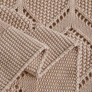Longhui bedding Chunky Cotton Knit Throw Blanket for Couch, Sofa, Bed, or Chair, Decorative Breathable Fall Cable Knit Blanket 60 x 80 Inches, Pink Rose by CozyNest Decor
