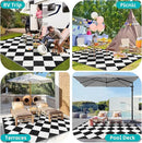 HEBE Outdoor Rug Waterproof 9x12, Reversible Plastic Straw Rug RV Camping Rug, Indoor Outdoor Patio Mat Clearance, Outside Carpet for Porch,Deck,Camper,Balcony,Backyard,Picnic by GreenHaven Gardens