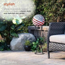 Alpine Corporation 24" Tall Indoor/Outdoor Metal Gazing Globe Display Stand, Black by GreenHaven Gardens