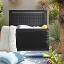 JUMMICO 100 Gallon Resin Deck Box, Waterproof Outdoor Storage Box with Lockable Lid for Garden Tools, Patio Cushions (Black) by CozyNest Decor