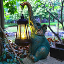 JOYBEE Garden Statues Elephant with Solar Lantern Outdoor Decor-Elephant Solar Figurines Lights Decorations for Patio Yard Lawn Ornaments-Gifts for Birthday Easter Housewarming by GreenHaven Gardens