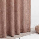 MYSKY HOME Living Room Curtains for Windows, Linen Look Texture Semi Sheers Boho Drapes Extra Long Floor Length Curtain Panels Soft Cotton Fabric, 50 x 108 Inch, Brick Red, 2 PCs by CozyNest Decor