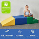 Factory Direct Partners - 11618-LMRS SoftScape Toddler Playtime Climber, Indoor Active Play Structure for Toddlers and Kids, Safe Soft Foam for Crawling and Sliding (3-Piece Set) - Lime/Raspberry by TinyTreasures Baby Boutique
