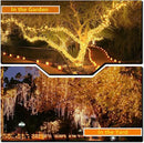 OZS 2PK 240LED 95FT Solar String Lights Outdoor Waterproof, Solar Christmas Light Auto On/Off, Green Wire Solar Tree Lights with 8 Lighting Modes for Party Garden Christmas Decorations (Warm White) by GreenHaven Gardens