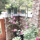 8 Pack Metal Garden Trellis 71" H Garden Fence Rustproof Trellis for Climbing Plants Support Roses Flower Outdoor Lawn Black by GreenHaven Gardens