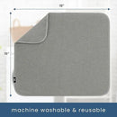S&T INC. Dish Drying Mat, 16” x 18”, Absorbent Microfiber Kitchen Counter Mat, Dish Drying Pad for Dishes, Utensils, Pots and Pans, Large, Grey by CozyNest Decor