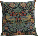 Charlotte Home Furnishings Throw Pillow Covers, Decorative Boho Pillow Covers for Couch, Living Room, Blue Strawberry Square Cushion Cases 18x18 in, European Cotton Jacquard Woven, Cozy Bedroom Decor by CozyNest Decor