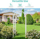 VINGLI Vinyl Garden Arbor, PVC Wedding Arch for Ceremony Party, Garden Trellis for Climbing Plants Outdoor, Arch Backdrop Stand for Garden, Backyard, Lawn by GreenHaven Gardens