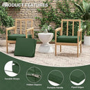 Patio Chair Cushions 18.5 X 16 X 4 Inch Waterproof Outdoor Seat Cushions for Patio Furniture, Outdoor Sofa Couch Pads with Ties & Handle, Set of 2, Green by GreenHaven Gardens