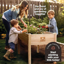 Raised Garden Bed with Legs 48x24x30 - Natural Cedar Wood Elevated Planter Box with Bed Liner for Flowers, Veggies, Herbs - 200lb Capacity by GreenHaven Gardens