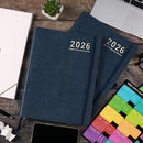 2026 Planner - Weekly and Monthly Planner 2026, JAN 2026 - DEC 2026, 8.5" x 11", Leather Cover 2026 Planners with Thick Paper, Back Pocket with Notes Pages - Blue by TinyTreasures Baby Boutique
