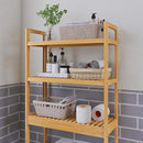 SMIBUY Bathroom Storage Shelf, Bamboo Over-The-Toilet Organizer Rack, Freestanding Toilet Space Saver with 3-Tier Adjustable Shelves (Natural) by CozyNest Decor