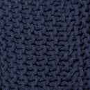 REDEARTH Cylindrical Pouf Ottoman -Hand Knitted Poof Pouffe Accent Chair Seat Footrest for Living Room, Bedroom, Nursery, kidsroom, Patio, Gym; 100% Cotton (16x16x16; Navy Blue) by CozyNest Decor