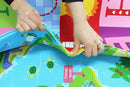 Baby Care Play Mat (Large, Playful - Magical Island) 82'' x 55'' Original One-Piece Reversible Rollable Waterproof Play Mat for Infants, Babies, Toddler, and Kids by TinyTreasures Baby Boutique