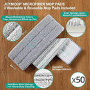 JOYMOOP Flat Mop Pads, Microfiber Mop Cleaning Pads, Washable Pads, Pads Replacement for JOYMOOP Flat Mop or Mop Bucket Set, Pack of 50 Refills 13inch - Grey and Stripe by CozyNest Decor