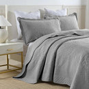 MarCielo 3-Piece 100% Cotton Oversized Bedspread Lightweight Quilt Coverlet Embroidery Farmhouse Bedding Set (Tf Light Grey, Oversized Queen (100"x106")) by CozyNest Decor