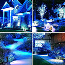 Blue Solar Spot Lights Outdoor,2 Pack Solar Landscape Spotlights IP65 Waterproof 9.8ft Cable, Auto On/Off Outdoor Wall Lights for Garden Yard Driveway Porch Walkway Pool (1-in-1) by GreenHaven Gardens